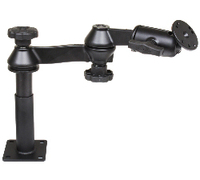 RAM Mounts Tele-Pole with 4" & 5" Poles, Double Swing Arms & Round Plate