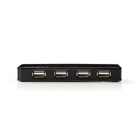 Nedis UHUBU2730BK hálózati csatlakozó USB 2.0 Fekete