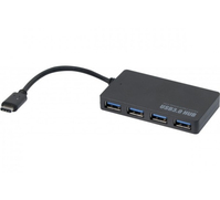 Hypertec 021308-HY interface hub USB 3.2 Gen 1 (3.1 Gen 1) Type-C 5000 Mbit/s Zwart