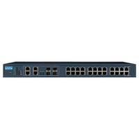 Advantech EKI-7428G-4CPI-AE hálózati kapcsoló Vezérelt L2 Gigabit Ethernet (10/100/1000) Ethernet-áramellátás (PoE) támogatása 1U Fekete
