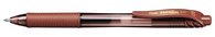 Pentel EnerGel X Stylo à bille retractable avec clip Marron