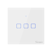 Sonoff T0EU3C light switch Tempered glass, Polycarbonate (PC) White