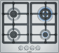 Bosch Serie 4 PGH6B5B90 hobs Acero inoxidable Integrado 60 cm Encimera de gas 4 zona(s)