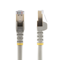 StarTech.com Cable 10m Ethernet CAT6a - Cable de Red de 10 Gigabits Blindado Snagless RJ45 PoE de 100W - Latiguillo STP de 10GbE con Alivio de Tensión - Fluke - UL - TIA - Gris