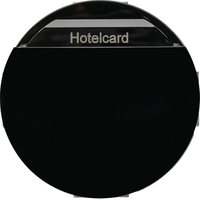 Berker Relais-Schalter mit Zentralstück für Hotelcard R.Classic schwarz, glänzend