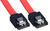Lindy SATA Cable, 0.5m SATA kábel 0,5 M Vörös