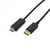 Akyga AK-AV-05 adaptador de cable de vídeo 1,8 m HDMI tipo A (Estándar) DisplayPort Negro, Oro