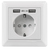 Intellinet 772174 gniazdko elektryczne CEE 7/3 + USB Biały