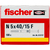 Fischer 513737 kotwa śrubowa/kołek rozporowy 100 szt. Zestaw śrub i kołków rozporowych 40 mm